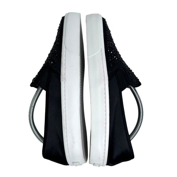 INC International Concepts Sammee2 Black Rhinestone Shiny Bling Slip On Sneakers - Picture 7 of 9